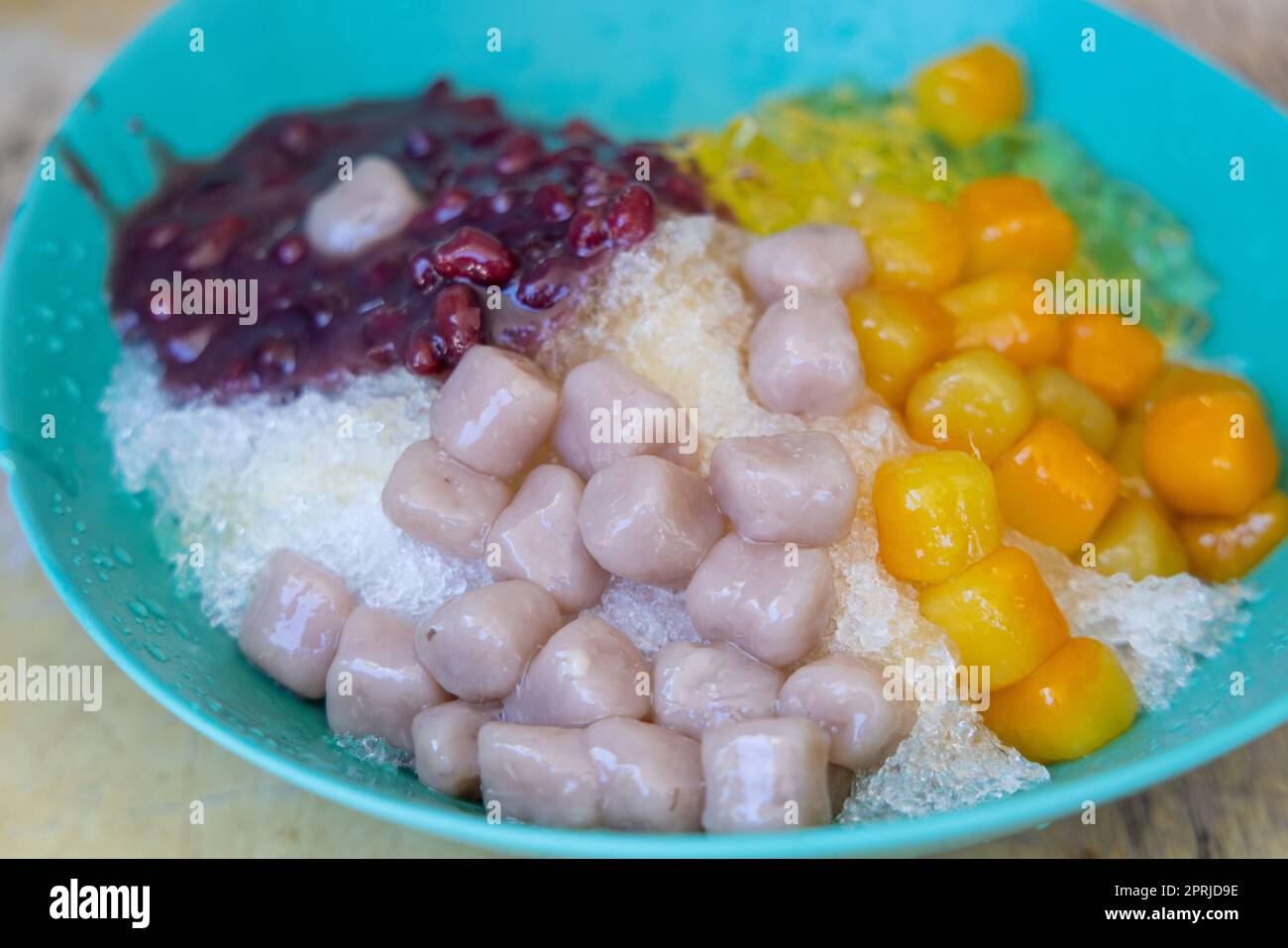Taiwanese dessert shaved ice with taro and red bean Stock Photo - Alamy