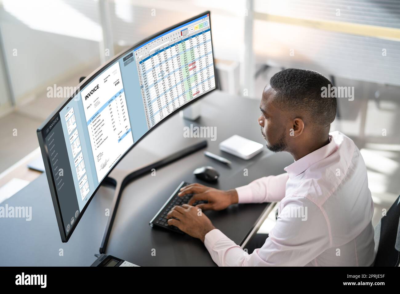 Medical Codes And Accounts Manager In Office With Bill Stock Photo - Alamy