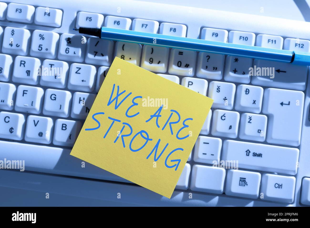 Conceptual display We Are Strong. Conceptual photo Have great strength healthy powerful achieving everything Stock Photo