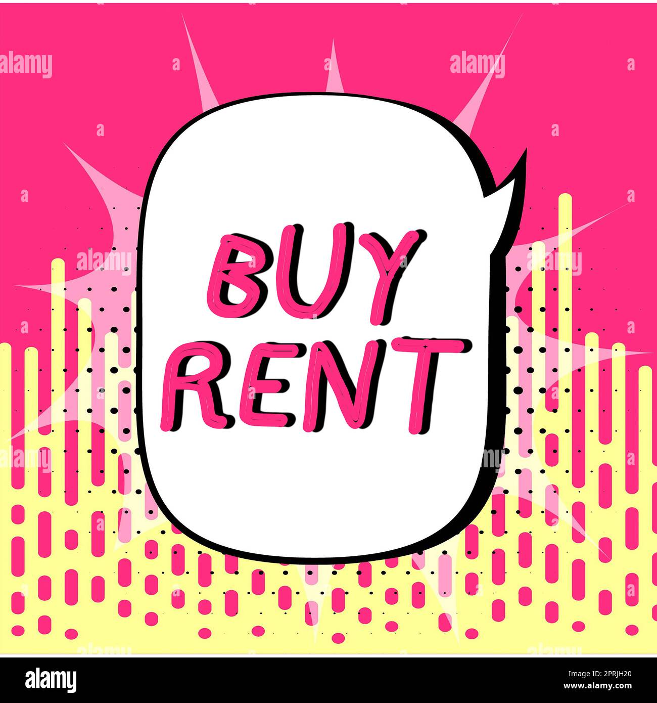 Hand writing sign Buy Rent, Word Written on choosing between purchasing