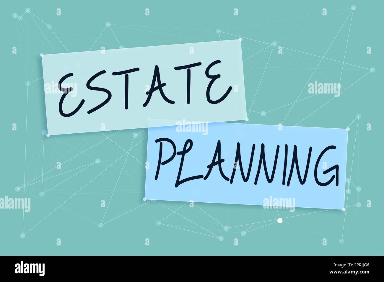 Hand writing sign Estate PlanningThe management and disposal of that