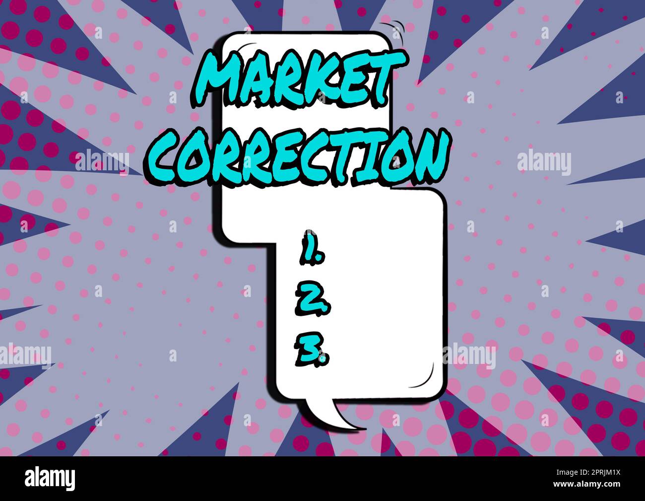 Hand writing sign Market CorrectionWhen prices fall 10 percent from the ...