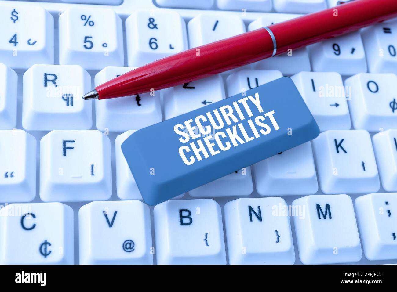Write Security Hand writing sign Security ChecklistProtection of Data and System Guide ...