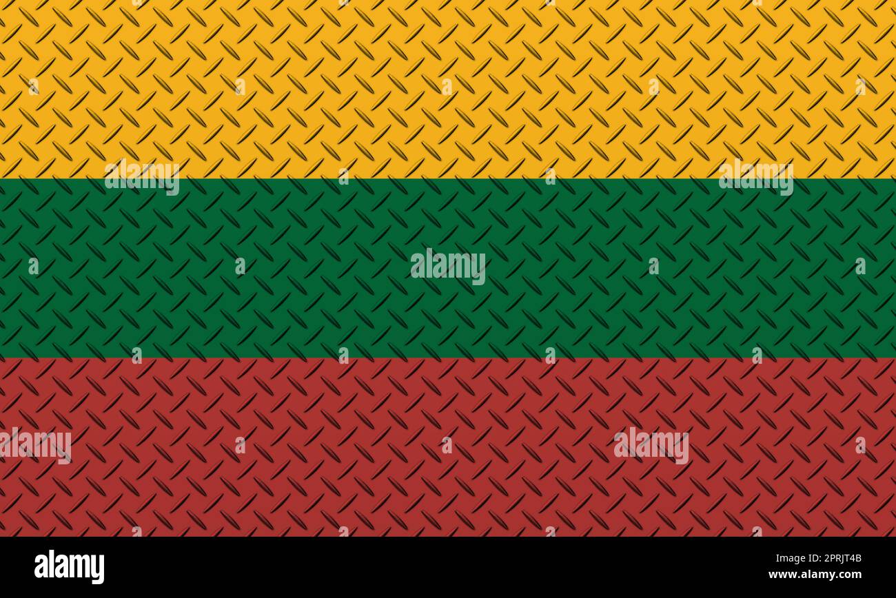 3D Flag of Lithuania on a metal wall background Stock Photo - Alamy