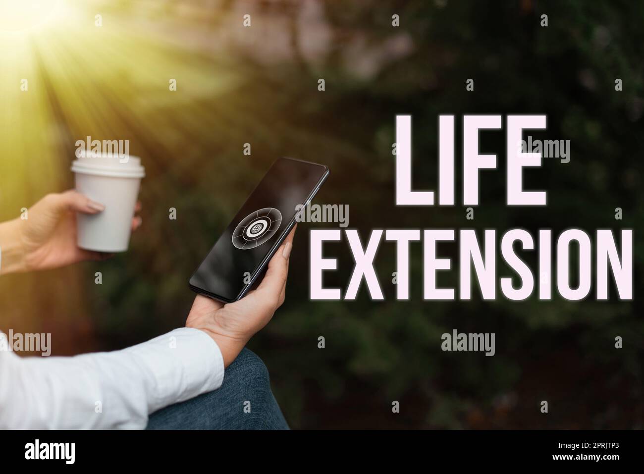 Inspiration showing sign Life Extension, Concept meaning Inspiration to