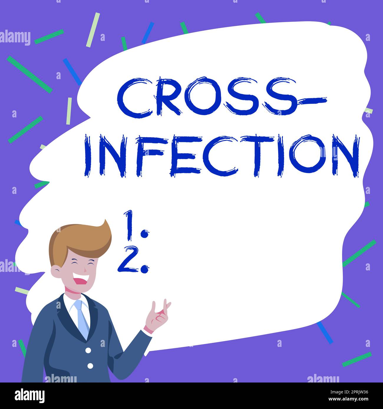 Hand writing sign Cross Infection, Word Written on diseasecausing