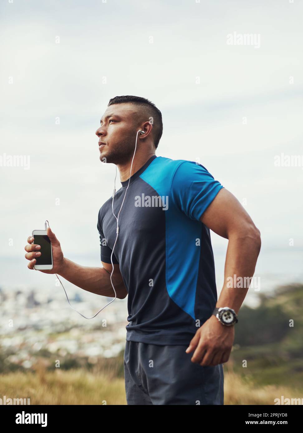 Dont stop when youre tired...stop when youre done. a young man running