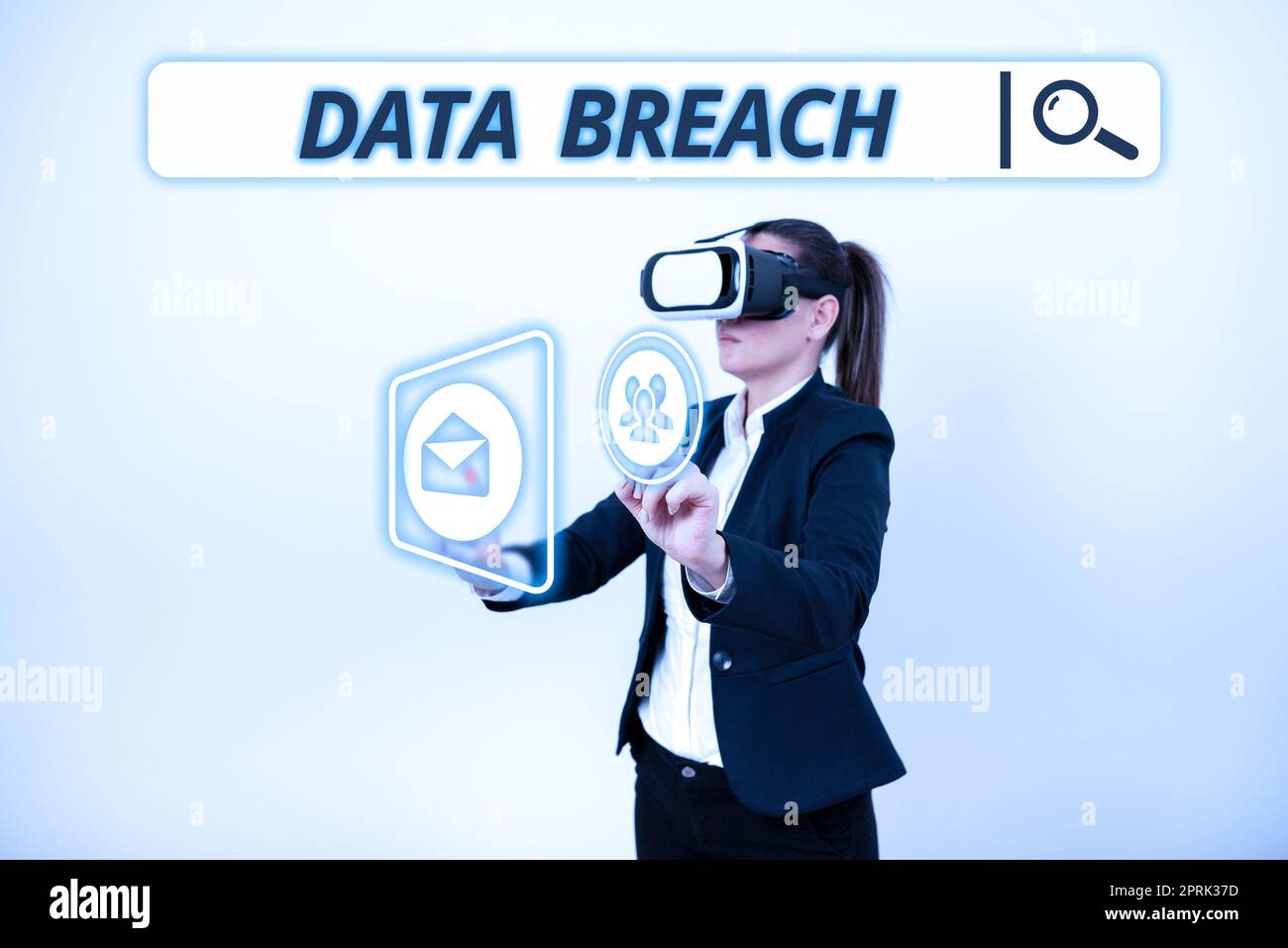Writing displaying text Data Breach, Business showcase security incident where sensitive protected information copied Stock Photo