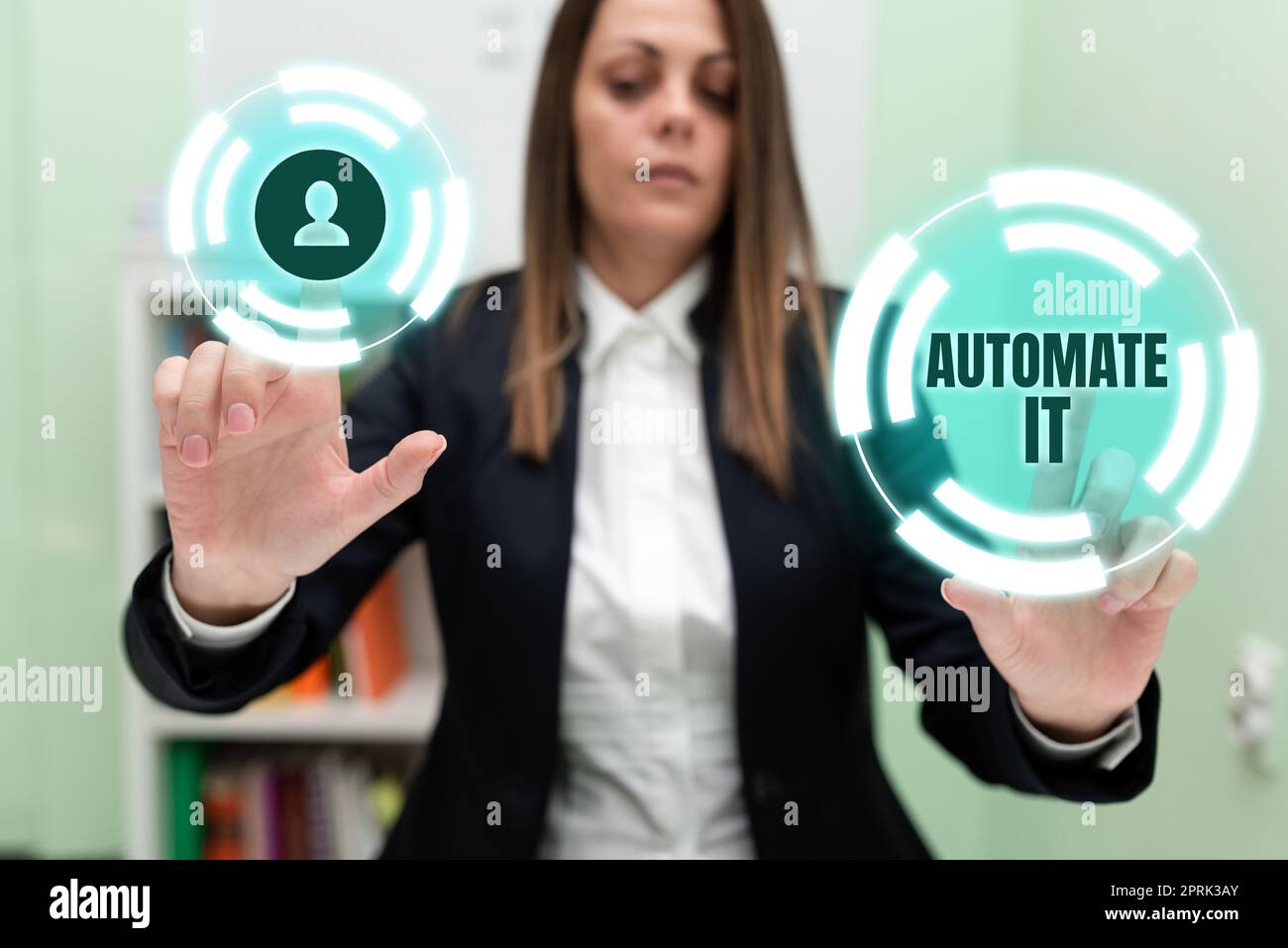 Inspiration showing sign Automate It, Word Written on convert process or facility to be operated automatic equipment. Stock Photo