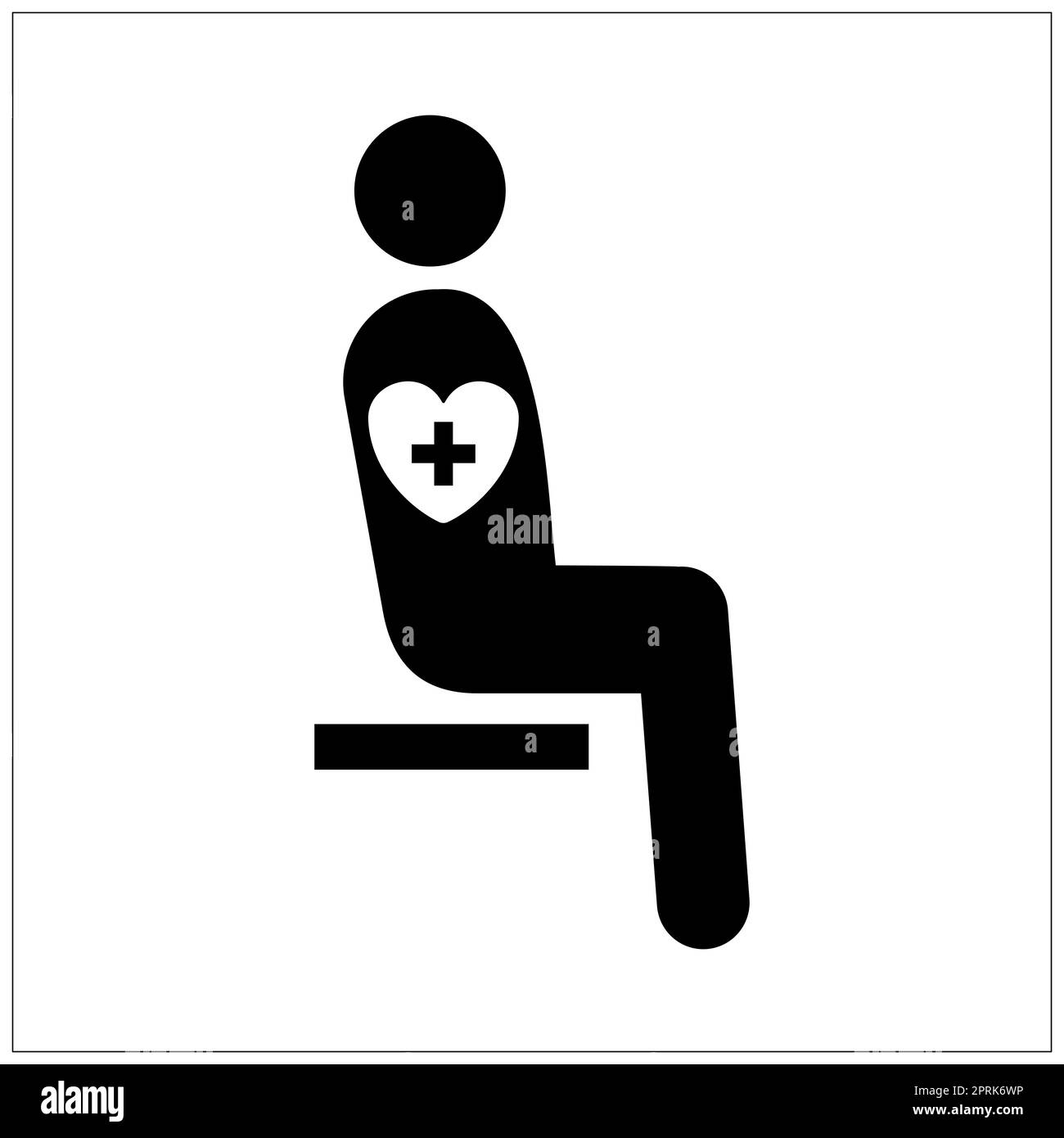 ISO 7001 priorty seat for internal medical condition Stock Photo - Alamy
