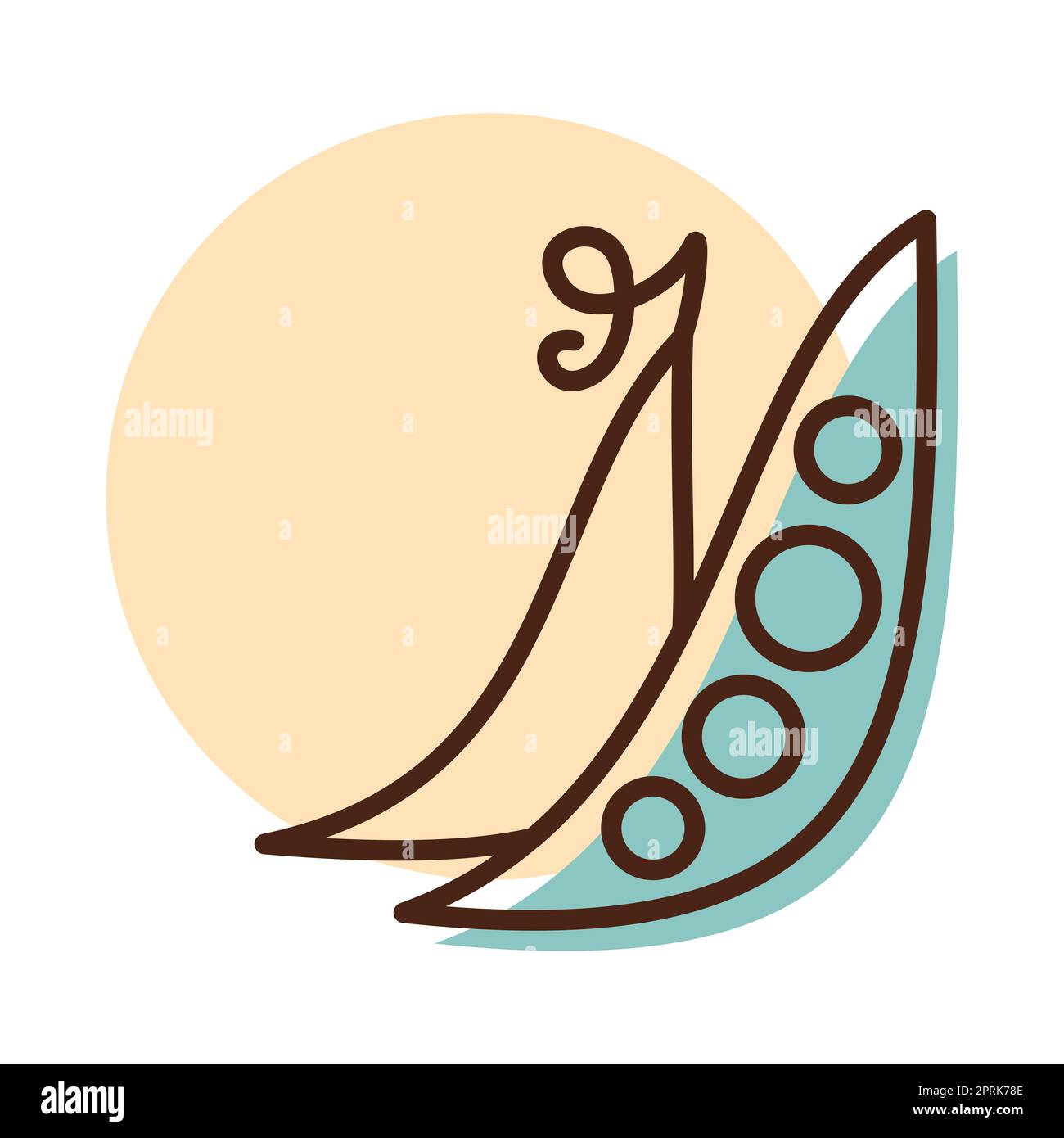 Peas isolated design vector icon. Vegetable sign. Graph symbol for food ...