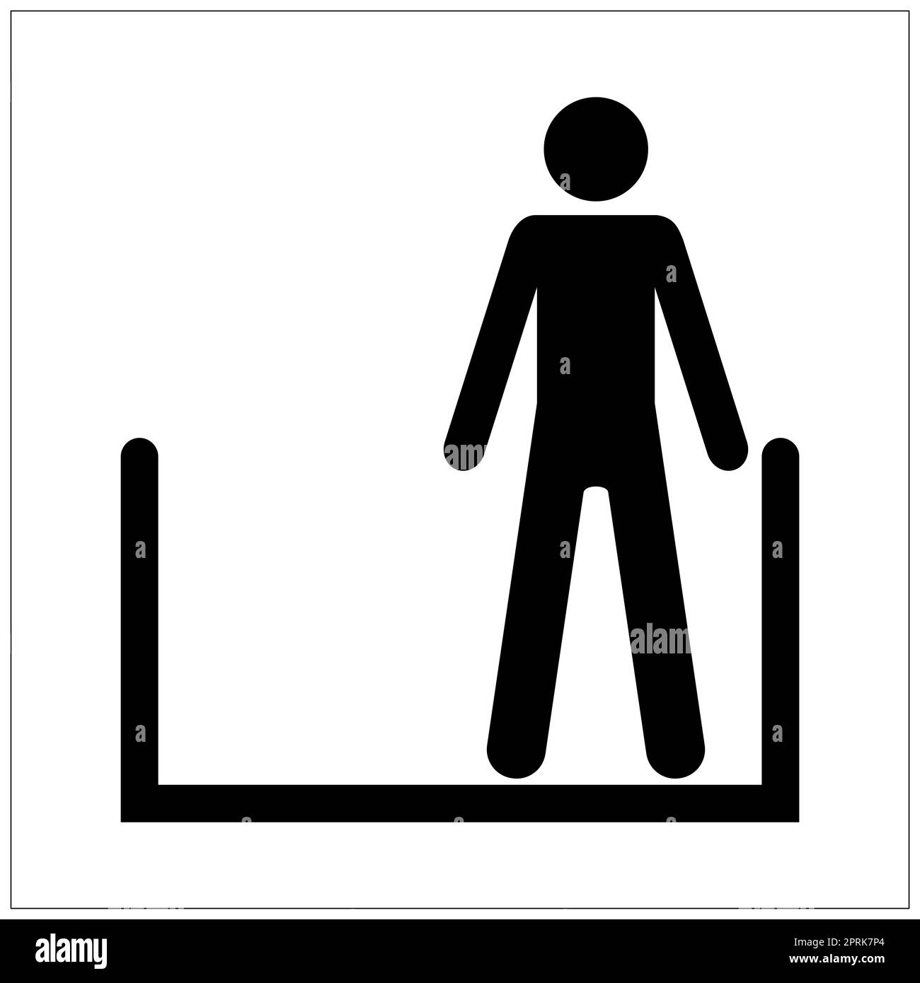 ISO 7001 stand on the right sign Stock Photo