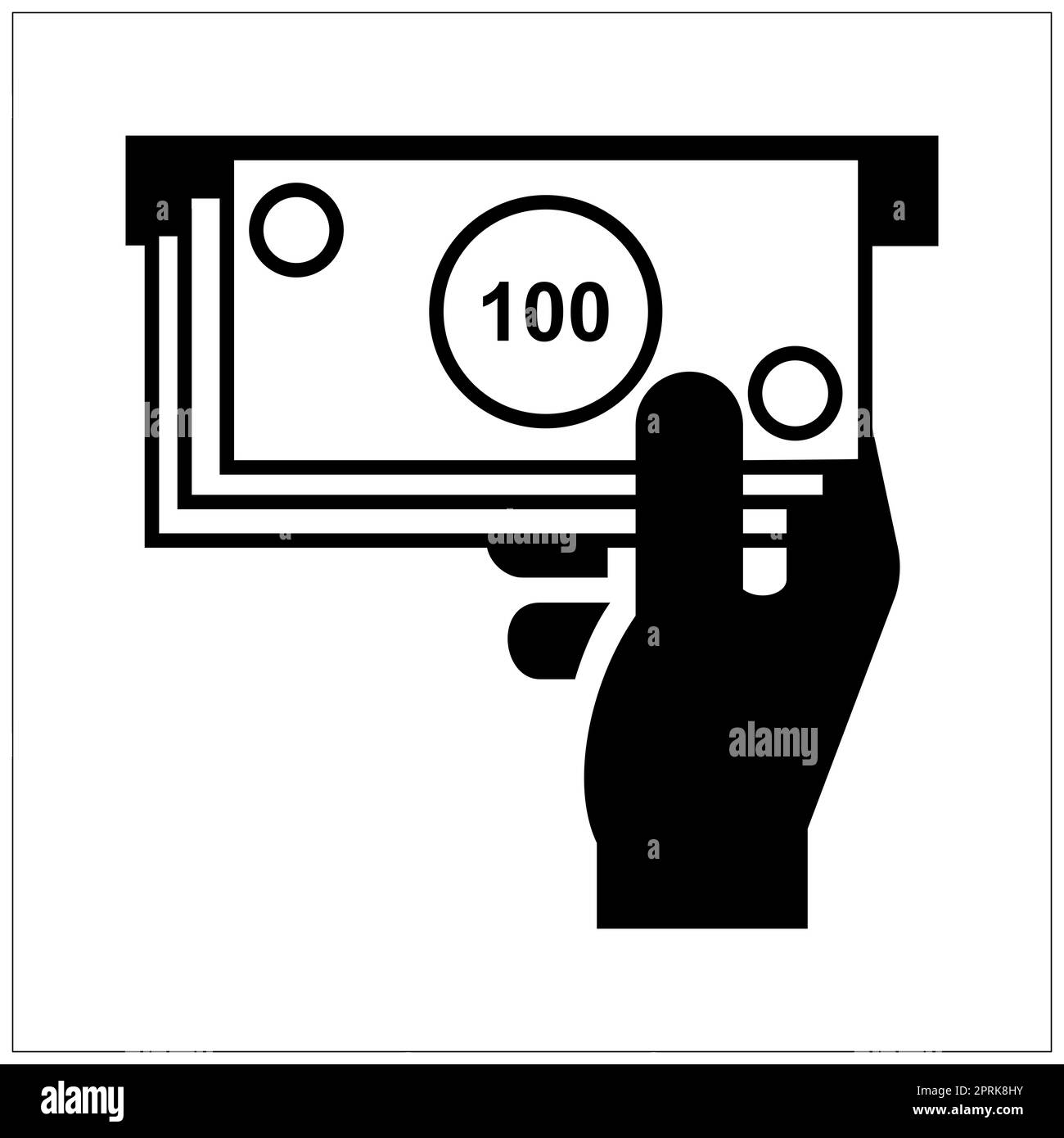ISO 7001 cash dispenser sign Stock Photo