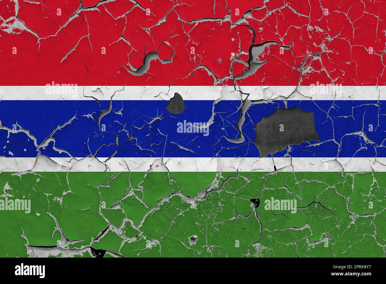 3D Flag of Gambia on an old stone wall background Stock Photo - Alamy