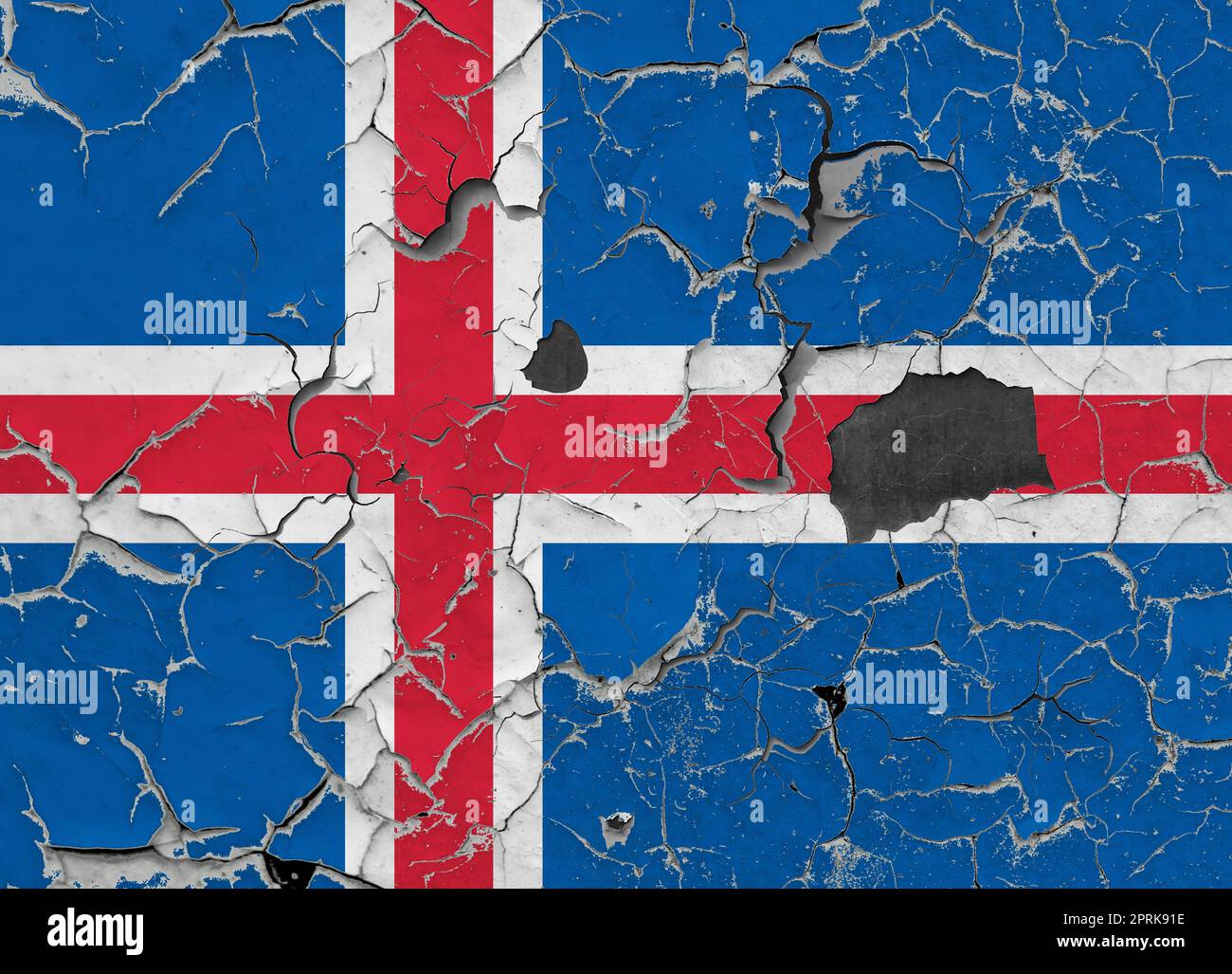 3D Flag of Iceland on an old stone wall background Stock Photo - Alamy