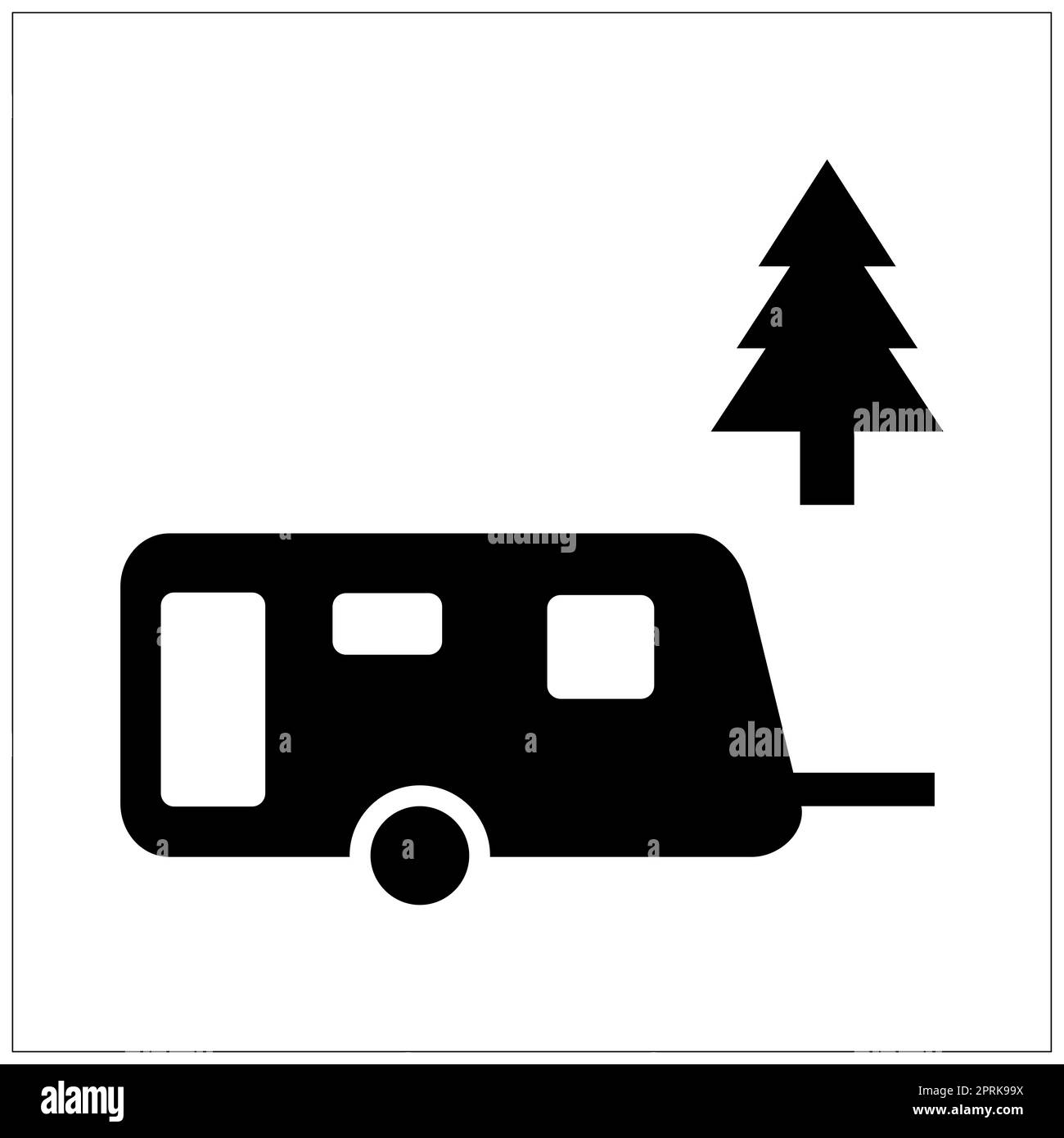 ISO 7001 caravan park sign Stock Photo Alamy