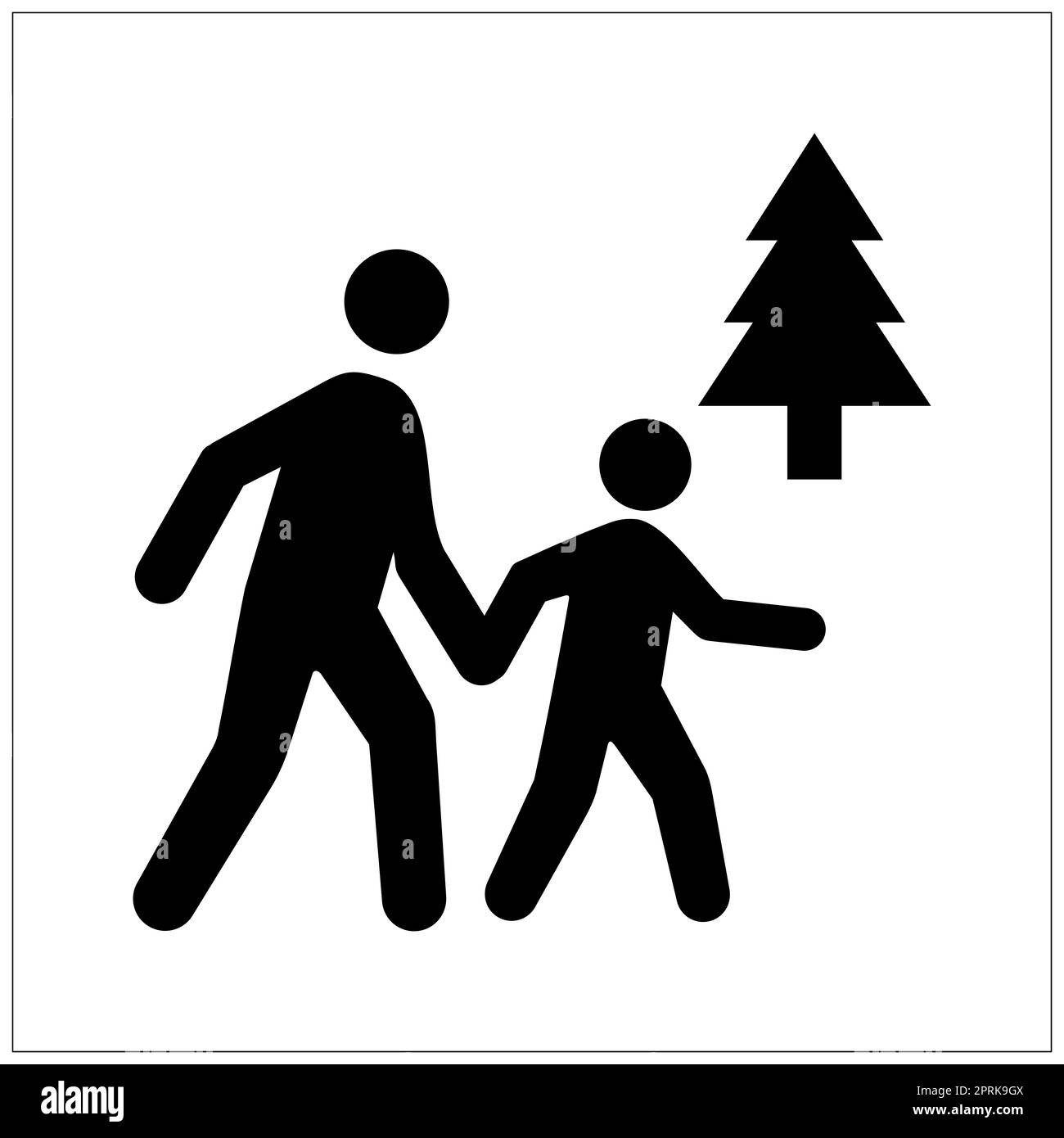 ISO 7001 natural area with public access sign Stock Photo - Alamy