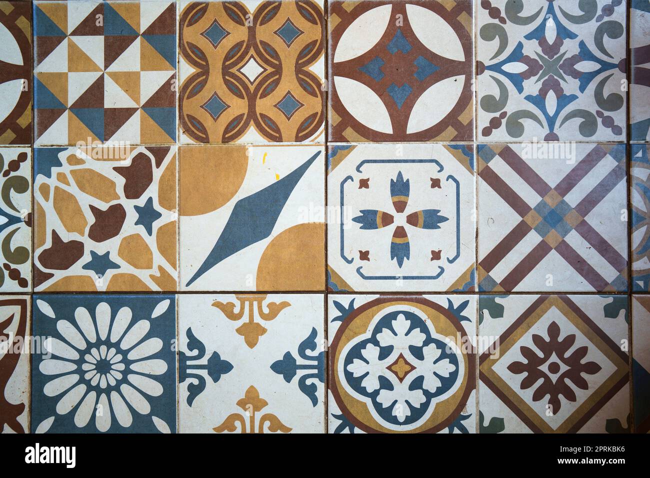 Real image of oriental Moroccan tile seamless pattern. Stock Photo