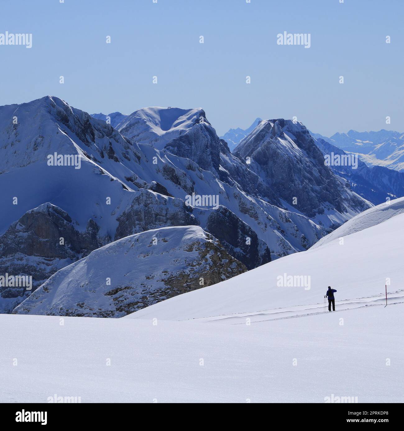 Winter landscape in the Swiss Alps Stock Photo - Alamy