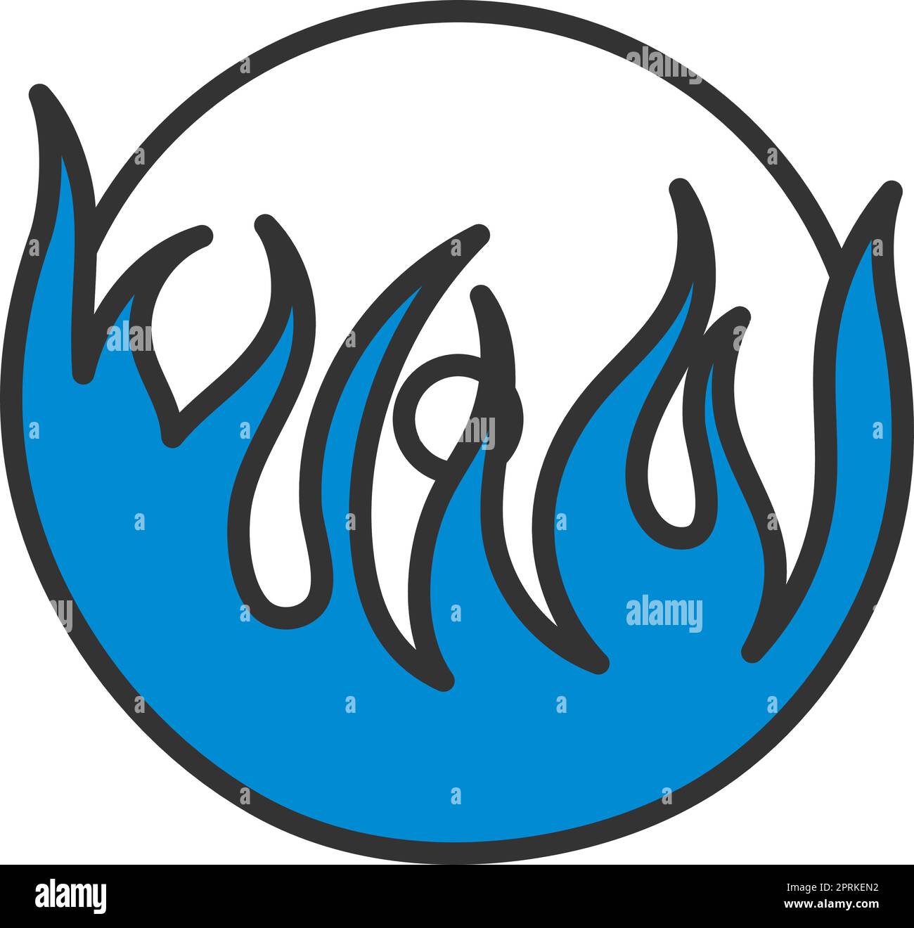 Flame Vinyl Icon Stock Vector