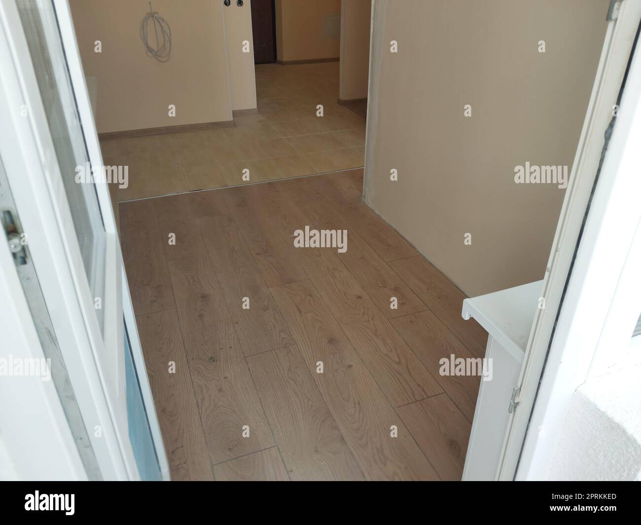 View of Modern minimalist apartment renovation in a the new building Stock ...