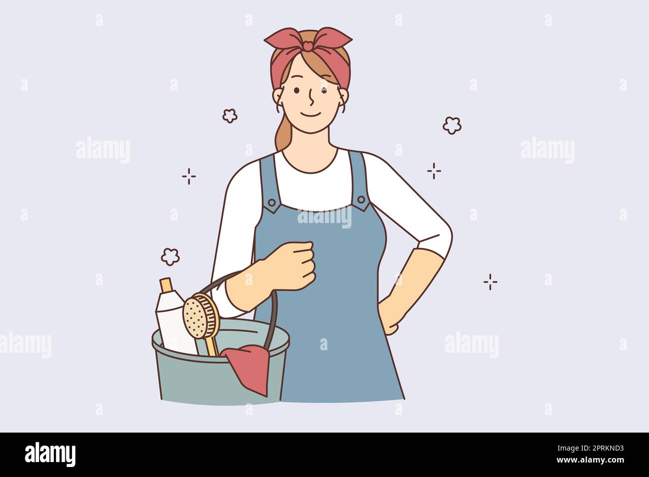 Cleaning service staff smiling cartoon hi-res stock photography and ...