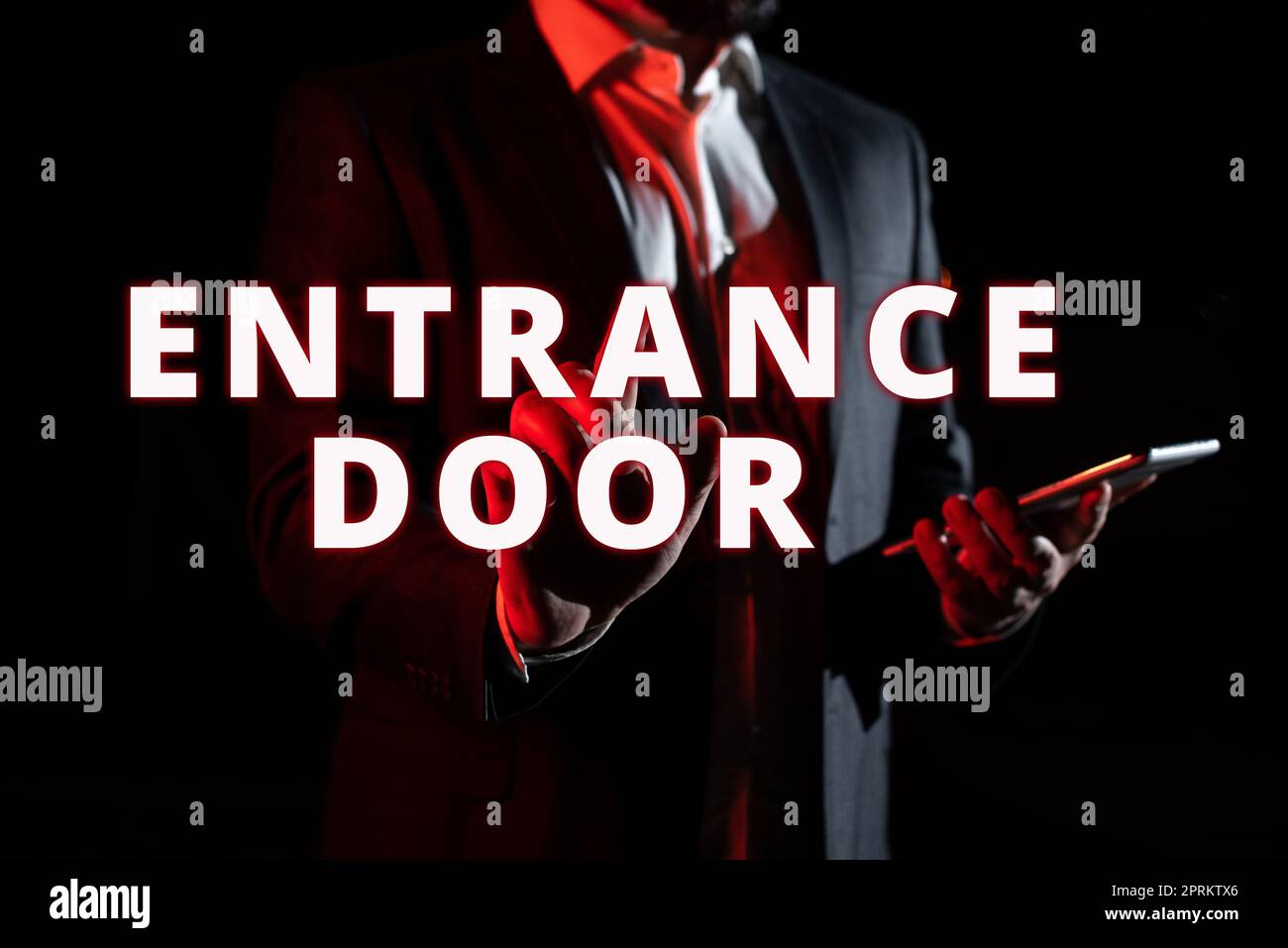 Writing displaying text Entrance Door, Concept meaning Way in Doorway Gate Entry