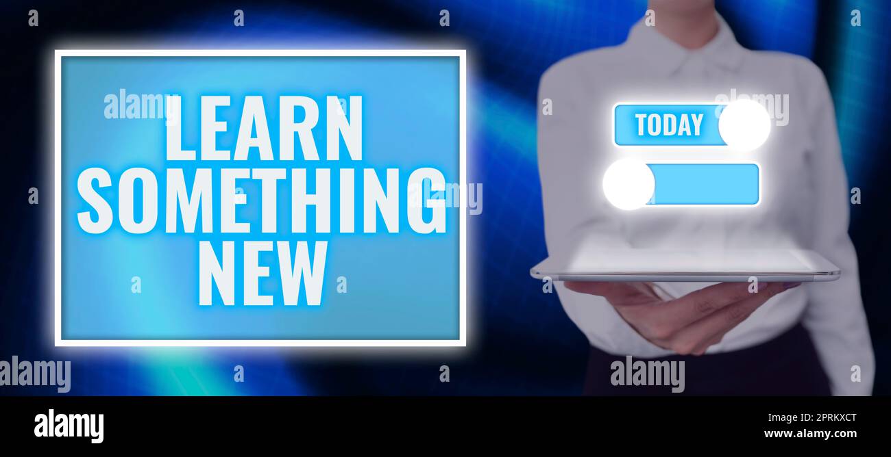 Writing displaying text Learn Something New, Conceptual photo Gain ...