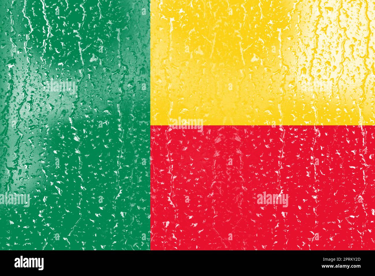 3D Flag of Benin on a glass with water drop background Stock Photo - Alamy