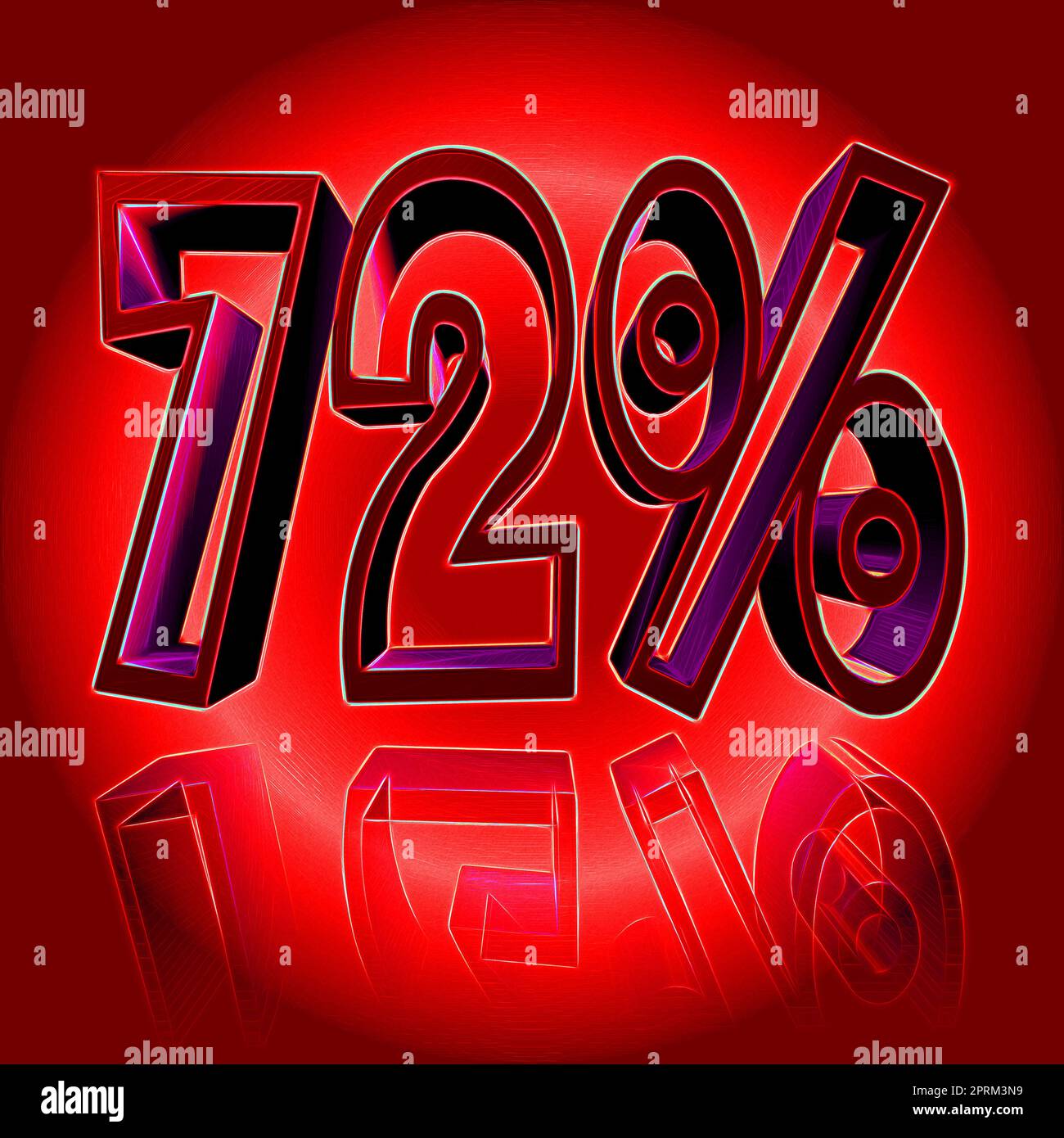 72-72-percent-as-a-3d-illustration-3d-rendering-stock-photo-alamy