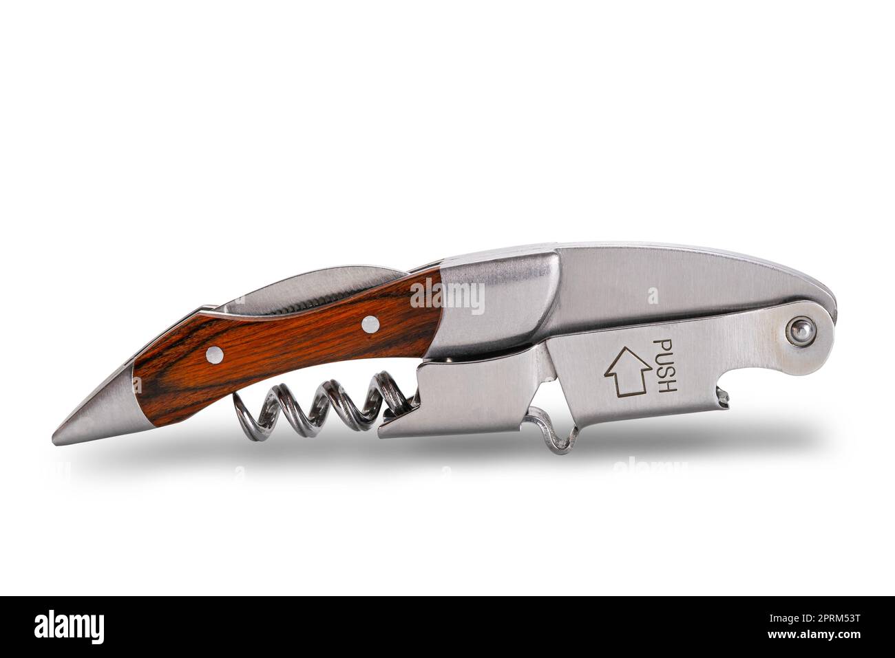 Folding multifunction sommelier knife with wine bottle opener corkscrew, sharp blade knife and