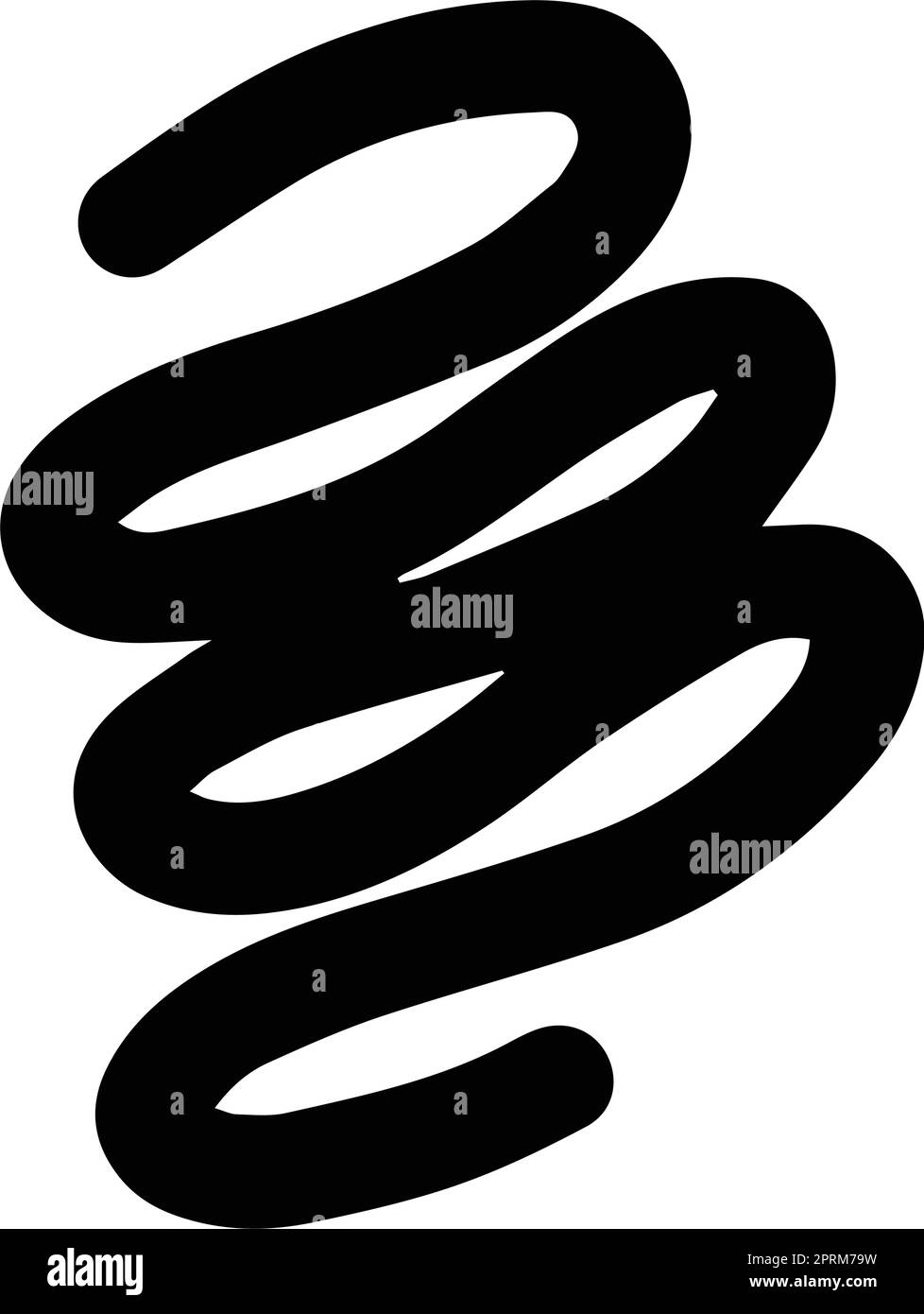 Abstract hand drawn shape doodle, vector modern and contemporary design