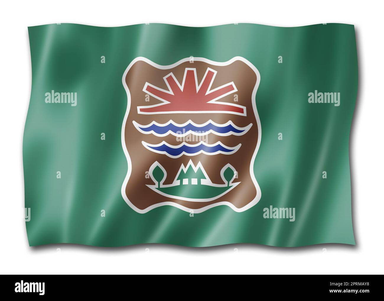 Abenaki people ethnic flag, North America. 3D illustration Stock Photo