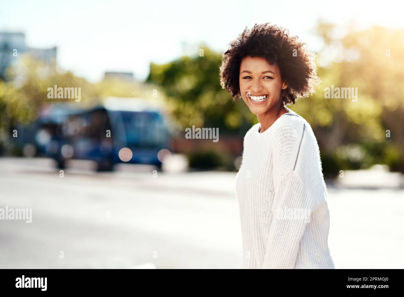 I know the city like the back of my hand. Portrait of an attractive young woman out and about in the city. Stock Photo
