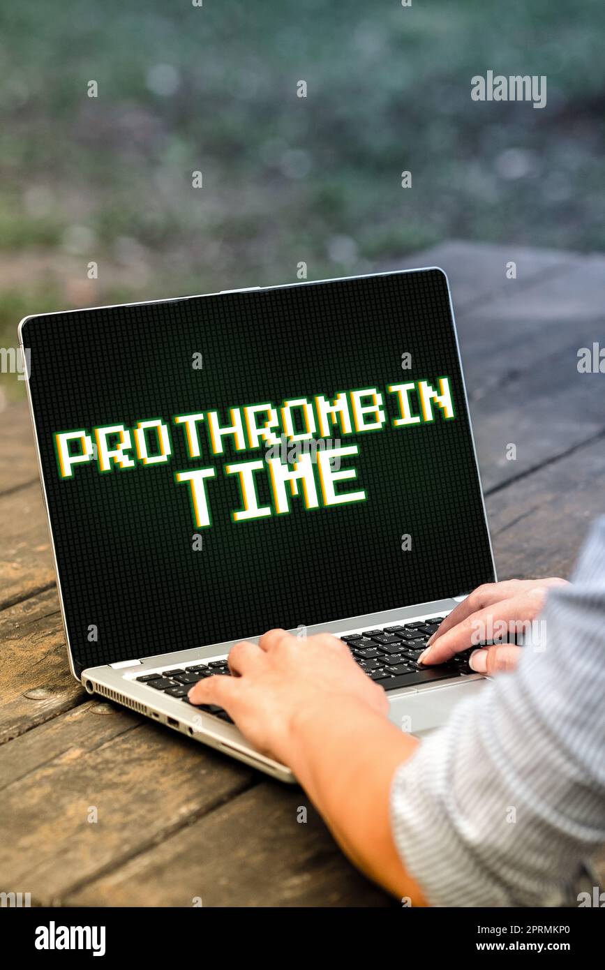 Text showing inspiration Prothrombin Time, Word Written on state of the