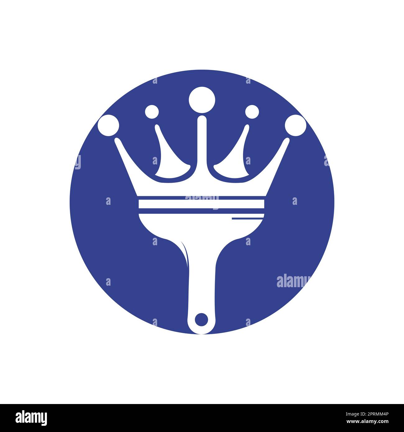 King paint vector logo design. Crown and paint brush icon Stock Vector ...
