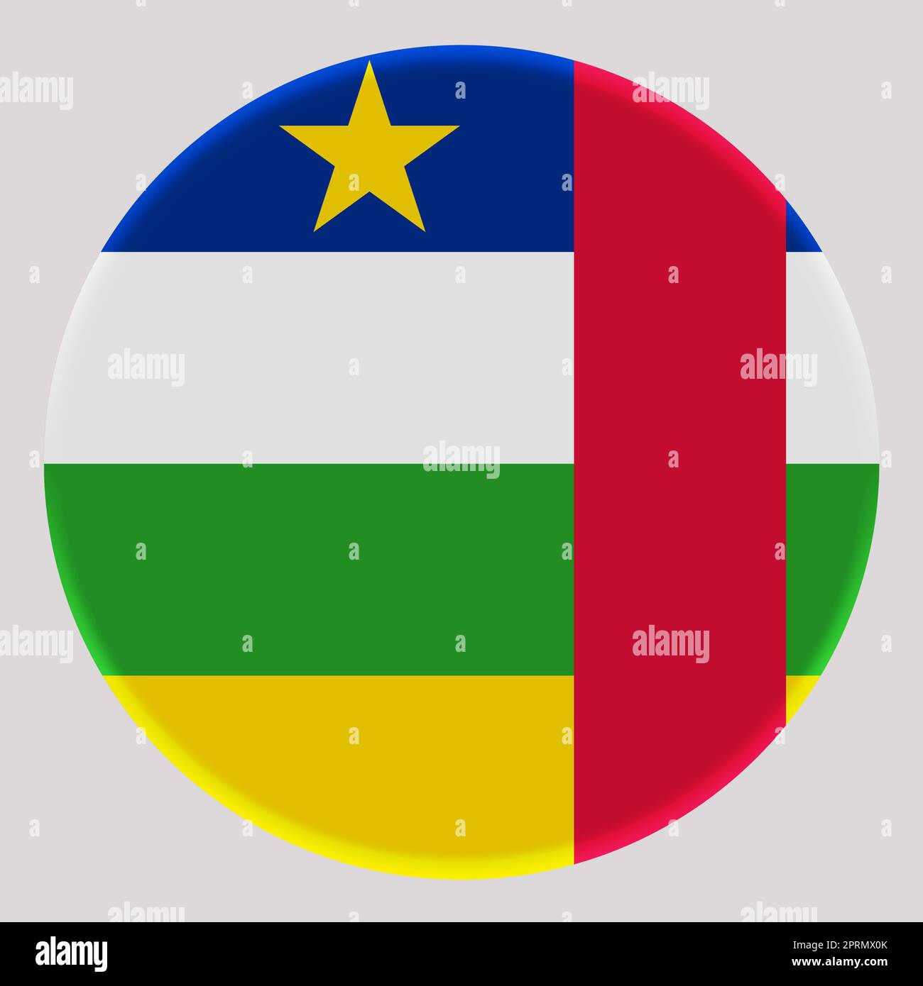 3D Flag of Central African Republic on circle Stock Photo - Alamy