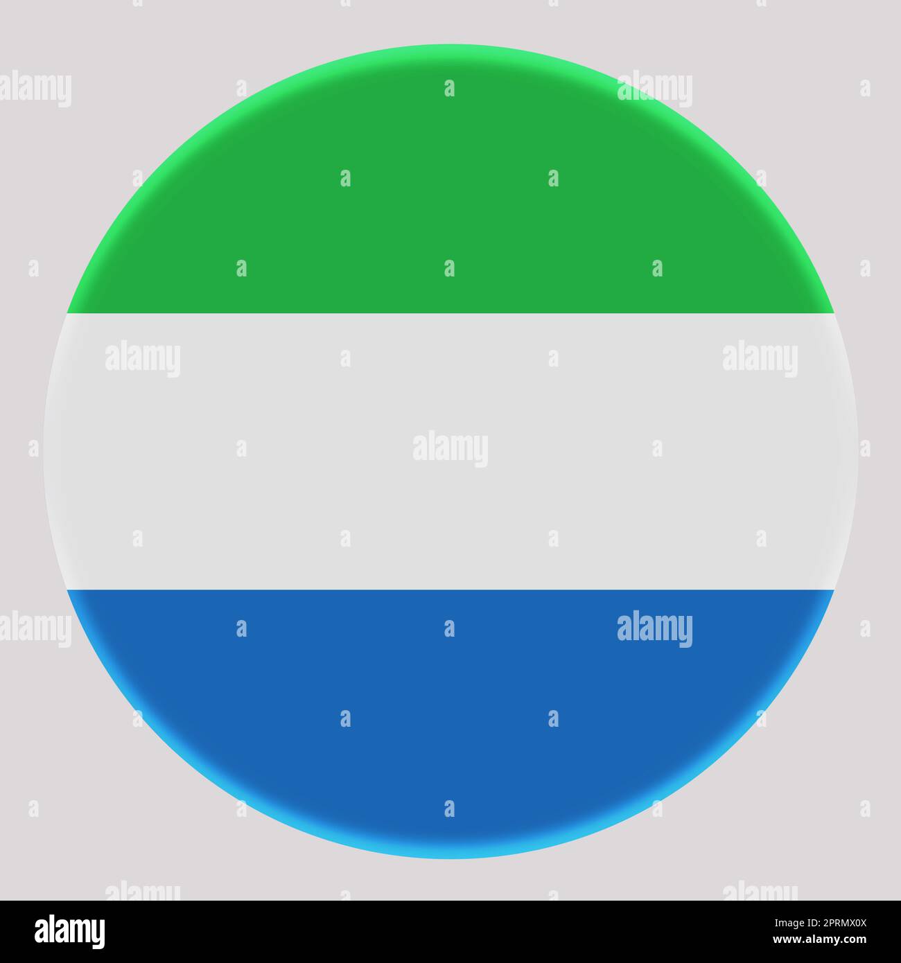 3D Flag of Sierra Leone on circle Stock Photo - Alamy