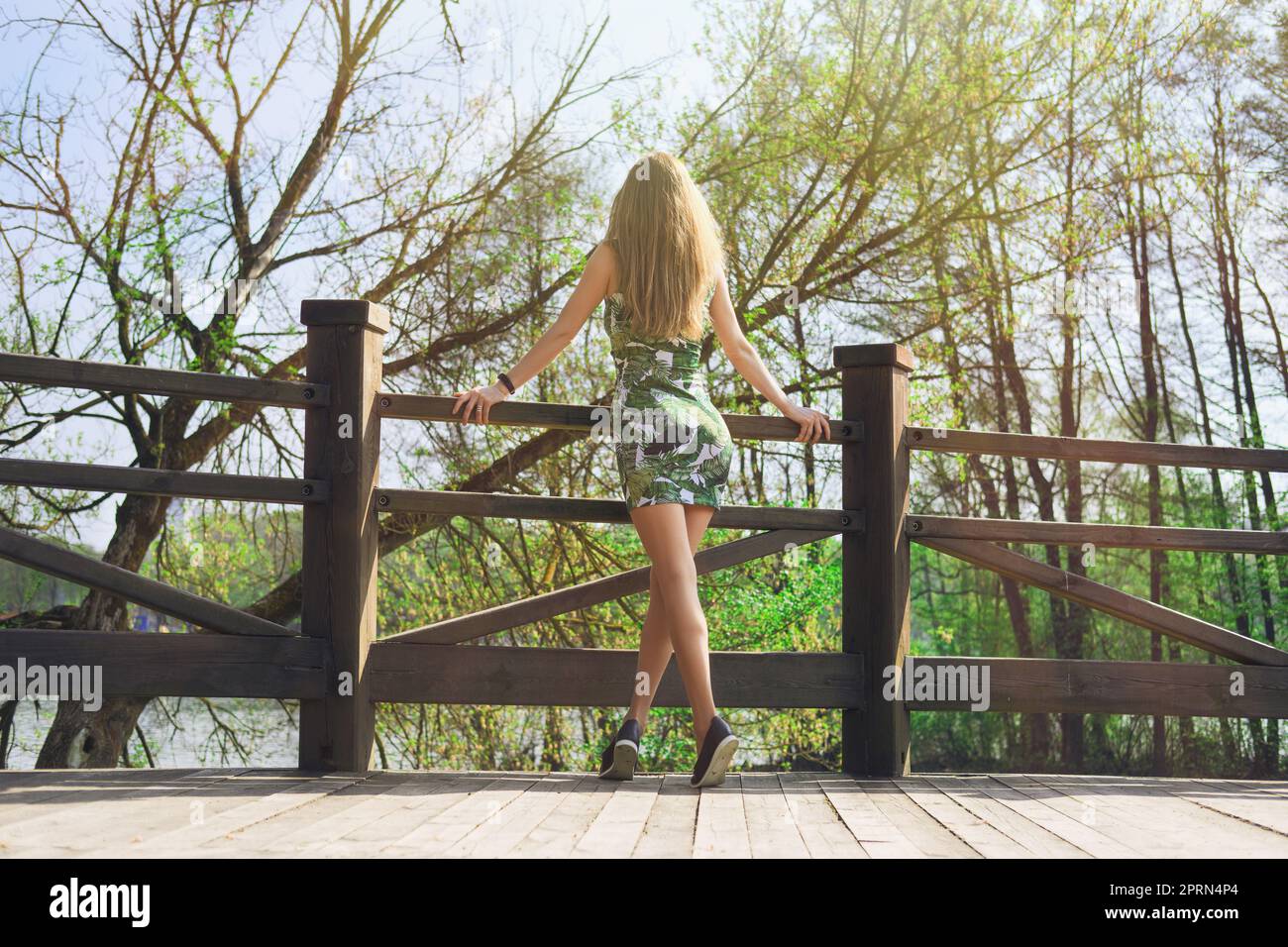 Female rear view backlit hi-res stock photography and images - Alamy
