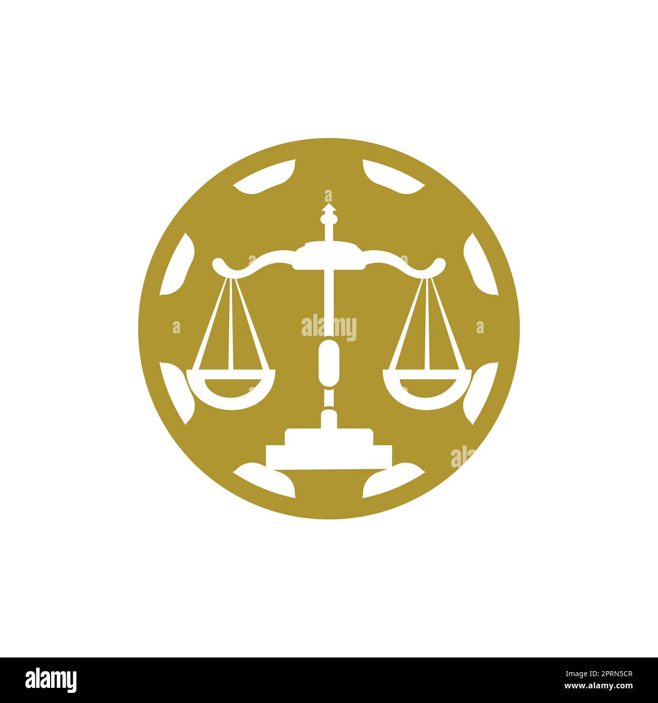 Industrial law firm vector logo design concept. Law firm with gear logo