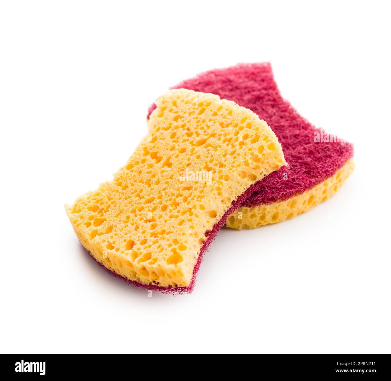 Sponges for washing dishes isolated on the white background Stock Photo