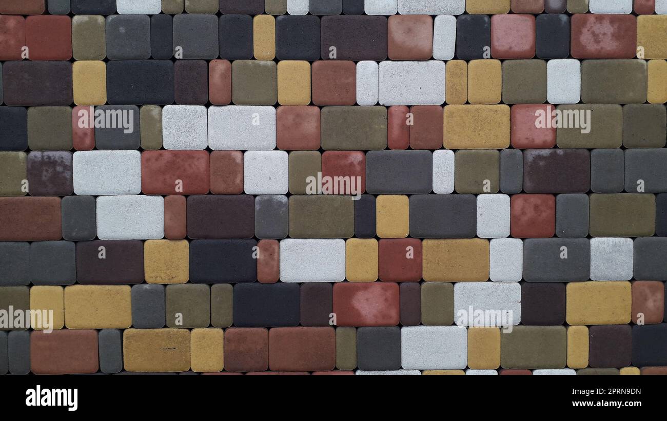 Tile patterns for street paving paths and the areas Stock Photo - Alamy