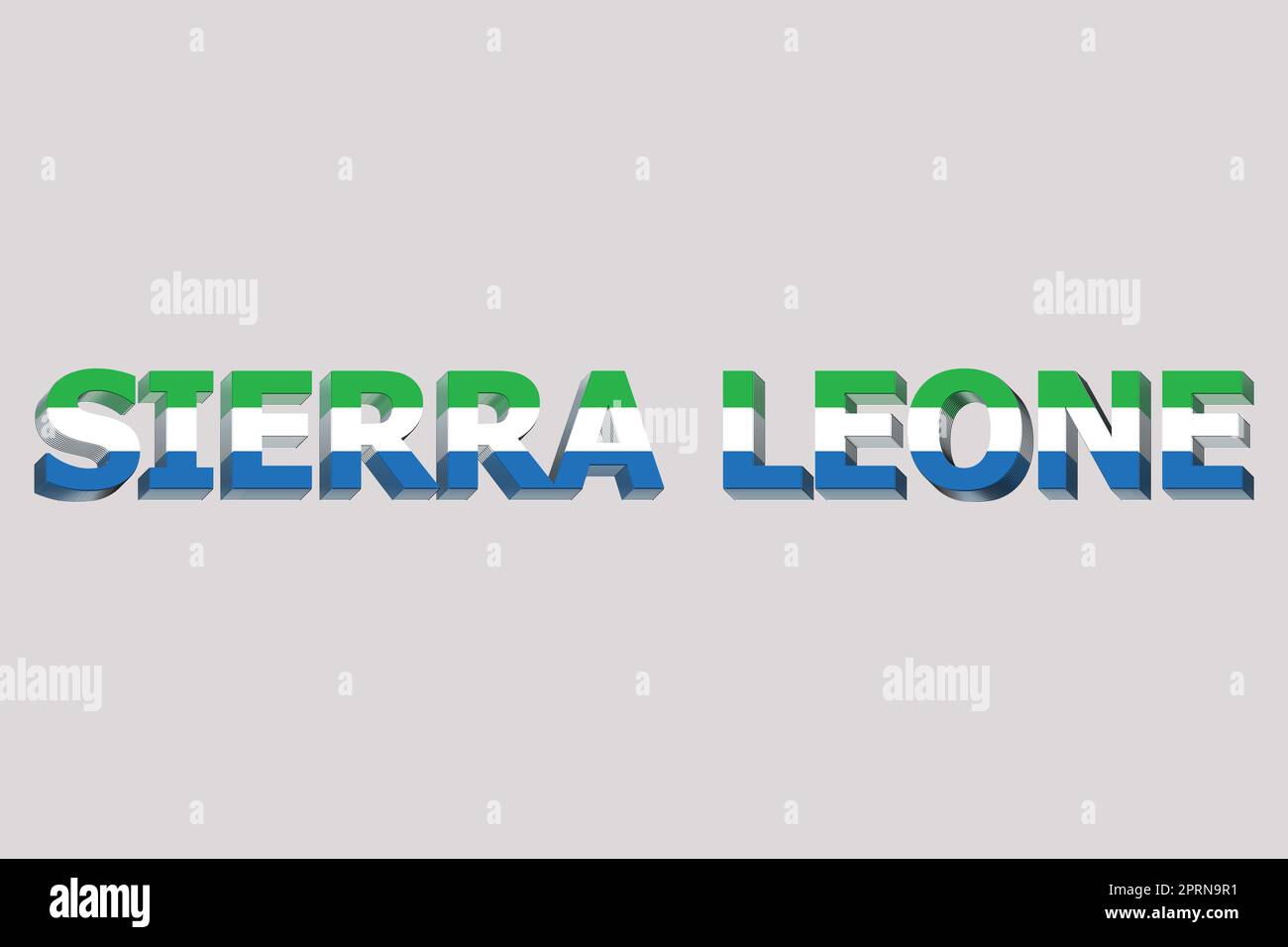 3D Flag of Sierra Leone on a text background Stock Photo - Alamy