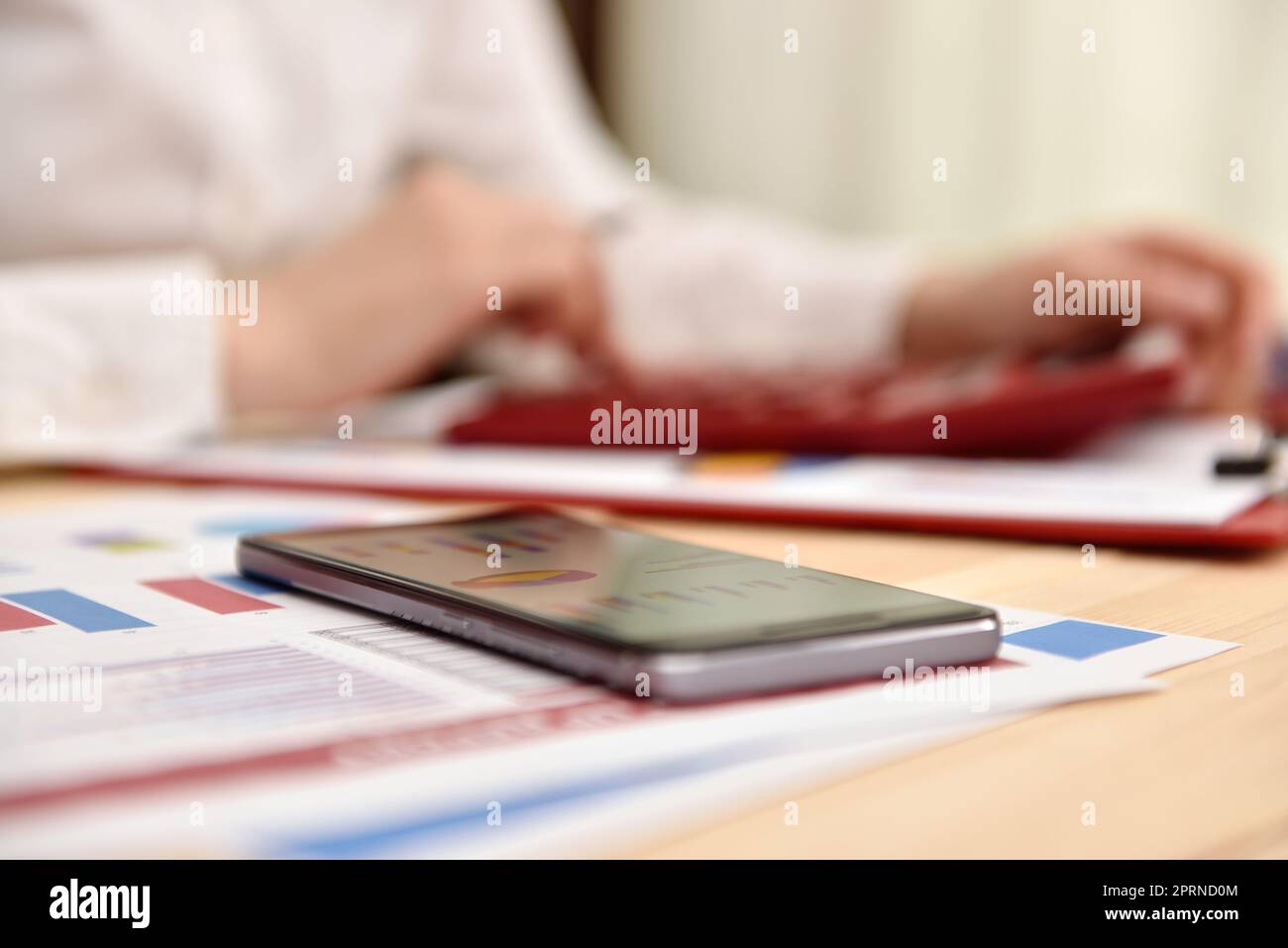 Hand businesswoman using calculator hi-res stock photography and images ...