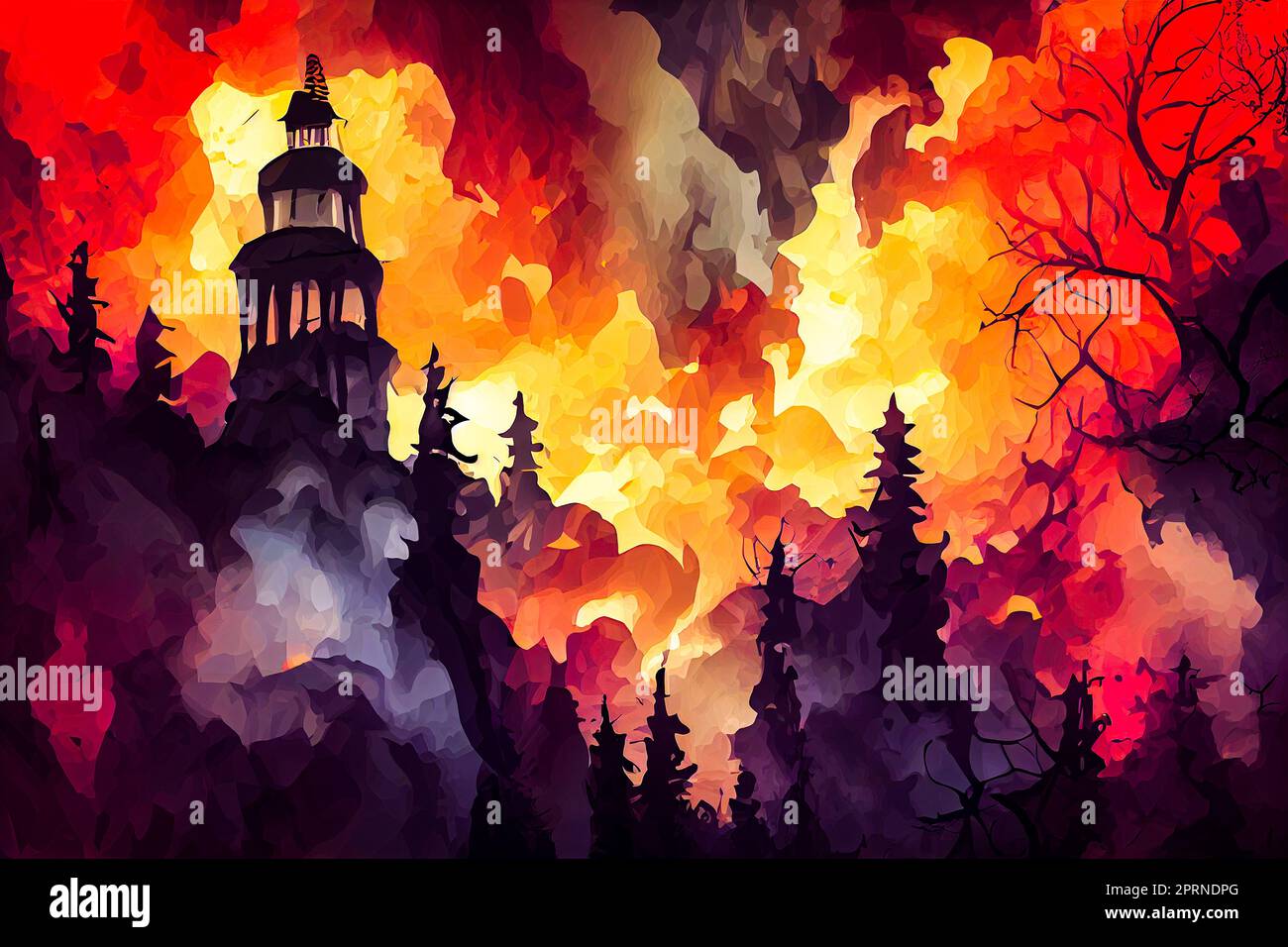 Image Of Halloween Background Vector Illustration Stock Photo - Alamy