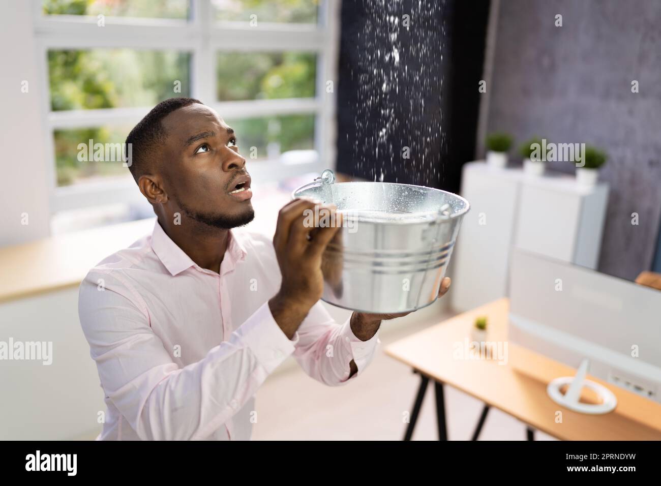 Water Flood And Pipe Leak In House Stock Photo Alamy