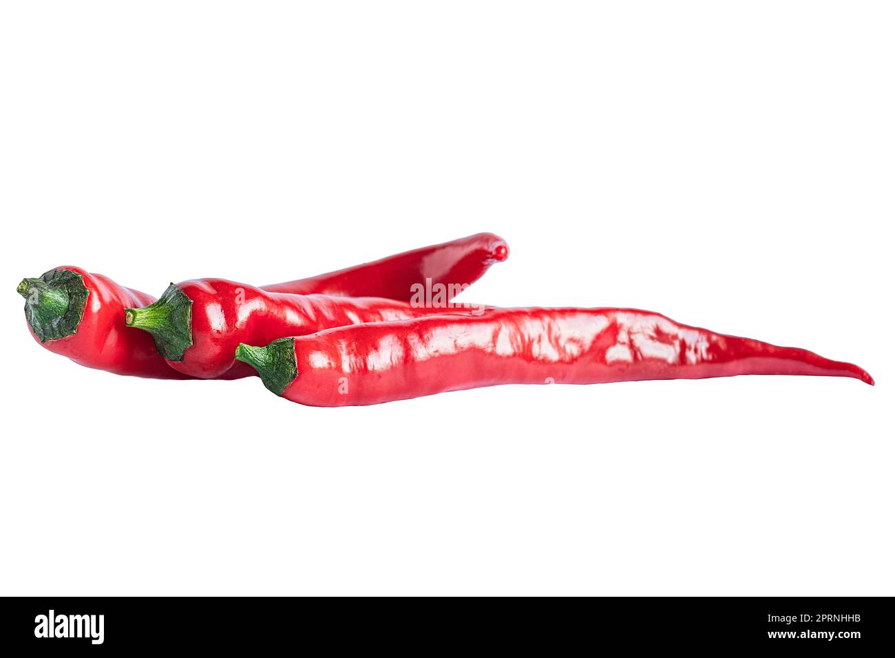 Red hot chili peppers isolated on white background Stock Photo - Alamy