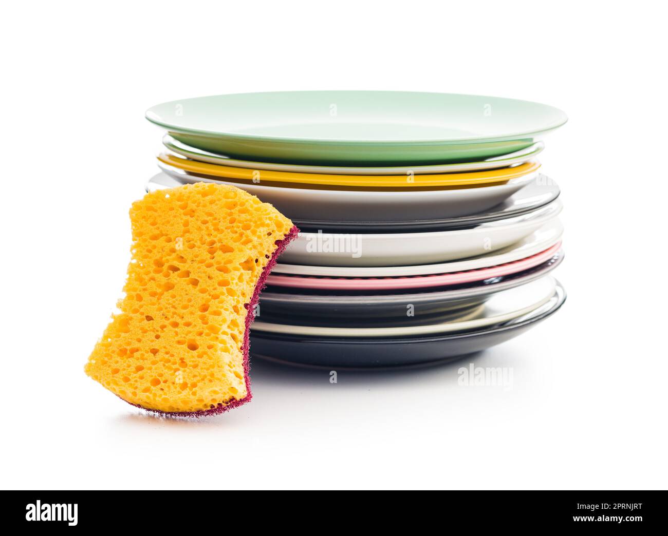 Set of five sponges to wash dishes, Stock image