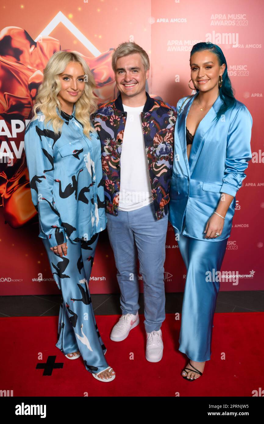 Emma Sheppard, Sheppard and Amy Sheppard arrive at the 2023 APRA