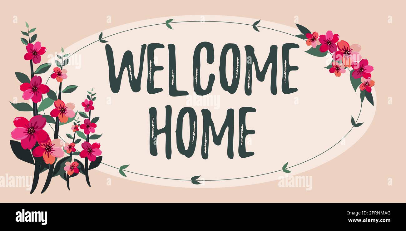 Inspiration showing sign Home, Concept meaning Expression Greetings New Owners Domicile